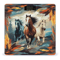 A Pattern with Horses As A Background Scale for Body Weight Accurate Digital Bathroom Scale Toughened Glass High Precision Scales Smart Weight Scales with Large LCD Backlight Display Weighing Machine