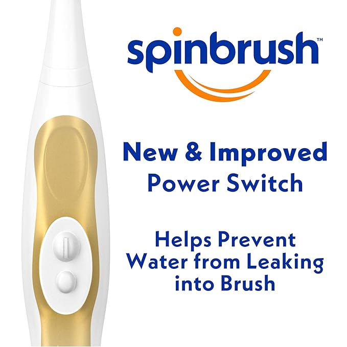 Spinbrush Pro+ Deep Clean Battery Toothbrush for Adults Soft Bristles Batteries Included