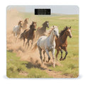 Running Horses Weight Scale Large Digital Bathroom Scales with Bright LED Display Non Slip Digital Scale and Step On Fashion Weighing Machine for Body