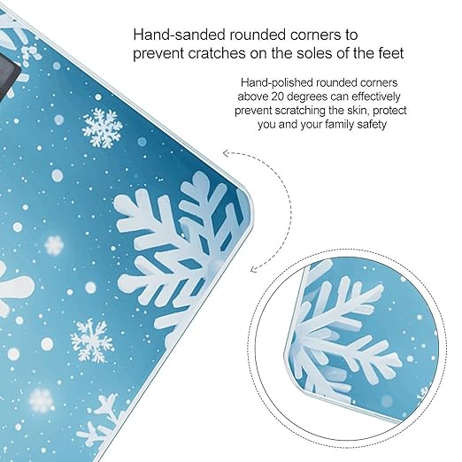 Winter Snowflake Smart Scale for Body Weight Accurate Bathroom Scale with LED Display Digital Weight Scales Weighing Machine High Precision Scales for Bath Home