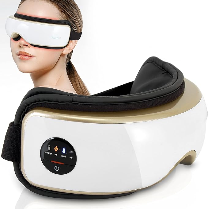 SereneLife Electric Eye Massager - Wireless Temple and Eye Massager Tool Built-in Battery SLEYMSG55.8