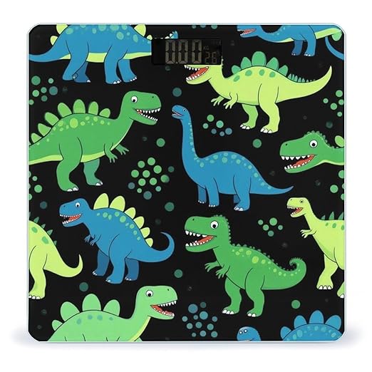Automatic Switch Digital Bathroom Weighing Scale Smart Scale for Body Weight Cute Childish Dinosaurs