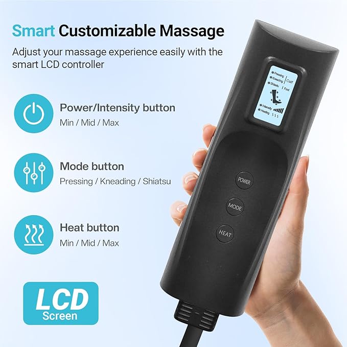 Leg Massager with Heat FSA Eligible HSA Air Compression Leg Massager for Blood Circulation and Pain ReliefMuscle FatigueCrampsSwelling and Edema