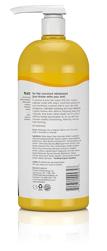 Alba Botanica Very Emollient Body Wash Coconut Rescue 32 Oz