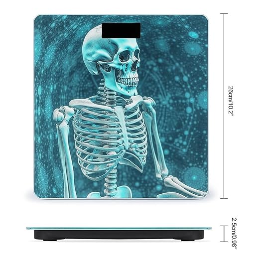 The Skeleton of Color Space Smart Scale for Body Weight Accurate Bathroom Scale with LED Display Digital Weight Scales Weighing Machine High Precision Scales for Bath Home