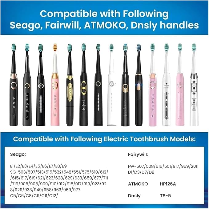 Replacement Toothbrush Heads Compatible for SG-575/507B/508/551/958/908/909/917/610/659/719/910/548/2303 Electric(3 White Care(Soft))