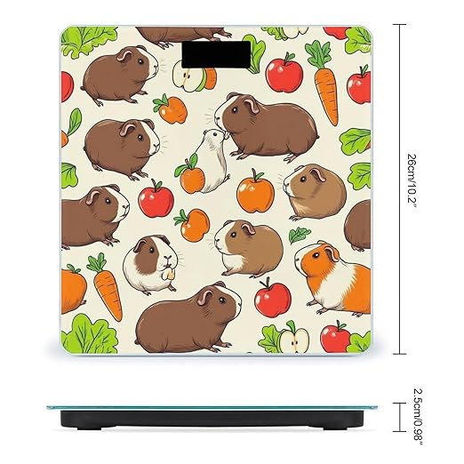 Women's Digital Bathroom Weighing Scale Automatic Switch Energy Saving Scale Smart Scale for Body Weight Vegetable Food Cute Guinea Pigs Pets
