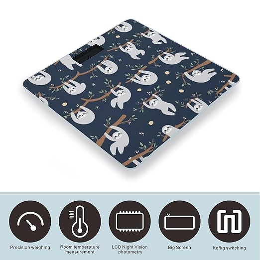 Smart Scale for Body Weight Automatic Switch Digital Bathroom Weighing Scale Cute Sloth