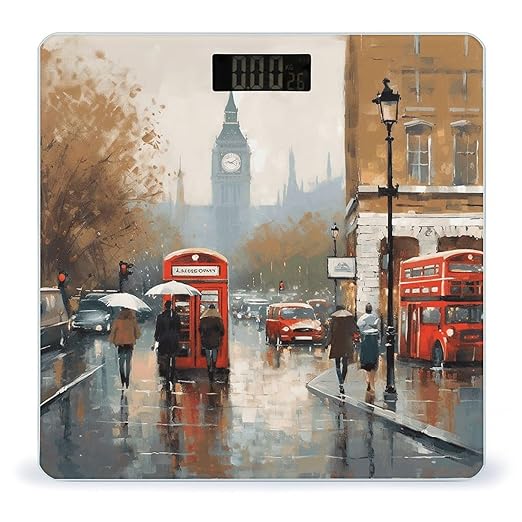 London Impression Scale for Body Weight Digital Bathroom Scale Accurate Smart Weight Scales with Large Display Weighing Machine High Precision Scales