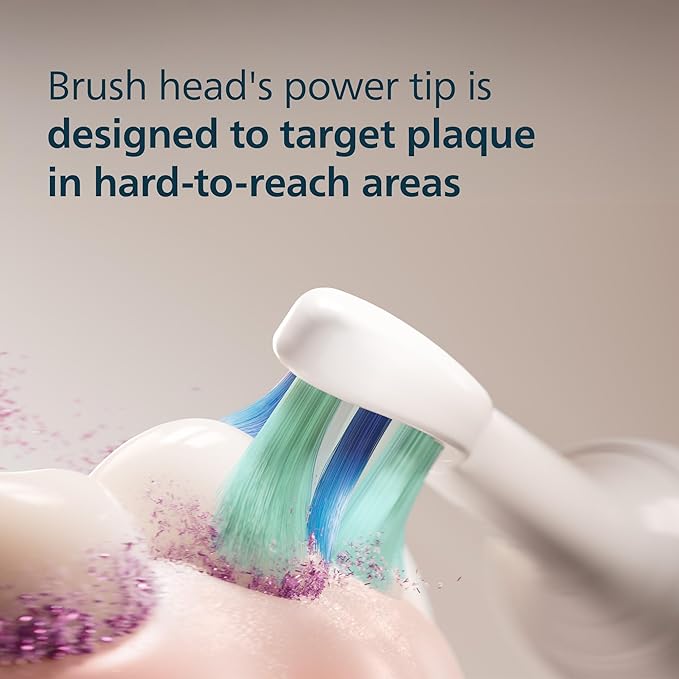 Philips Sonicare C2 Plaque Control - Genuine Replacement Electric Toothbrush Heads White 3 Pack HX9023/65