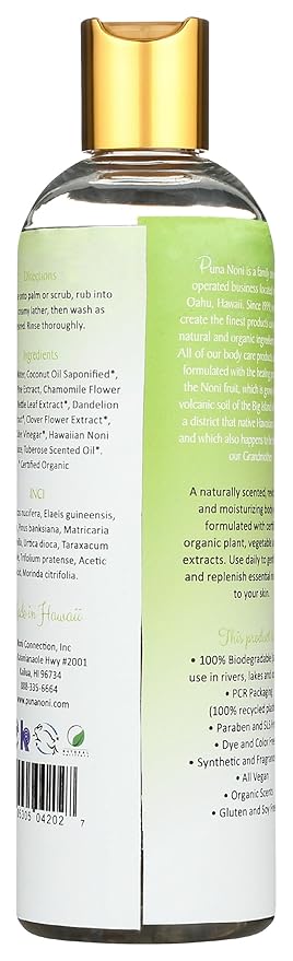 Puna Noni Tuberose Body Wash 12 Fz