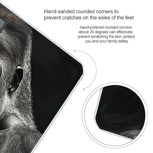 Male Gorilla Scale for Body Weight Accurate Digital Bathroom Scale Toughened Glass High Precision Scales Smart Weight Scales with Large LCD Backlight Display Weighing Machine