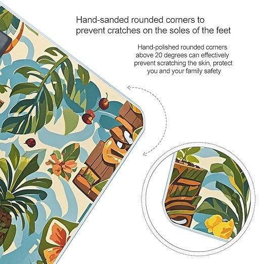 Vintage Aloha Tiki Pattern Scale for Body Weight Highly Accurate Digital Bathroom Body Scale Digital Bathroom Scales for People Anti-Slip Large LCD Display Smart Scales