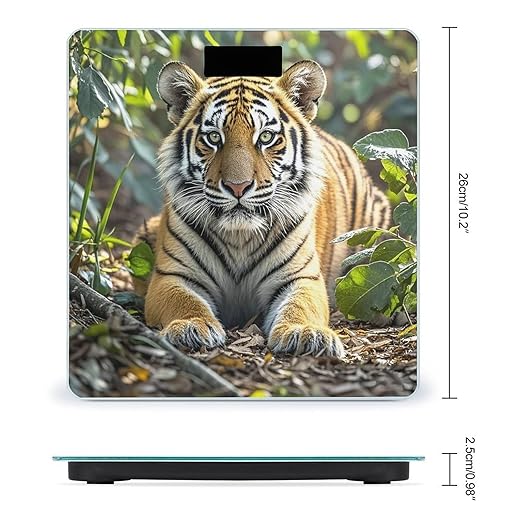 Big Tiger Bathroom Scale for Body Weight with High Precision Large LCD Backlight Display Digital Weighing Scale with BMI Capacity Up to 180kg