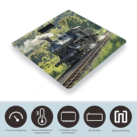 Steam Train Scale for Body Weight Smart Scales Digital Bathroom Scale High Precision Weighing Scales with Large Display Weighing Machine for People