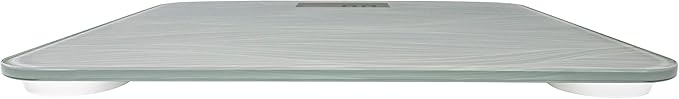 Escali Digital Glass Bath Scale for Body Weight Bathroom Body Scale High Capacity of 400 lb Battery Included Grey Waves