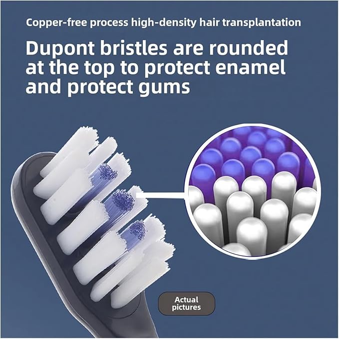 8 Toothbrush Heads Suitable Compatible for Mijia Electric T700 MES604 MBS304 Brush Full-Effect Clean and Bright White Type