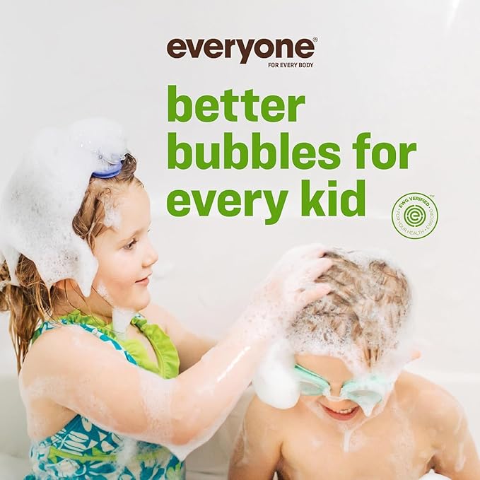 Everyone 3-in-1 Kids Soap Body Wash Bubble Bath Shampoo 32 Ounce (Pack of 4) Tropical Coconut Coconut Cleanser with Plant Extracts and Pure Essential Oils