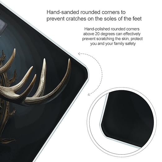 Antlers Scale for Body Weight Digital Bathroom Scale Precision Smart Weighing Scales with Clear LED Display Accurate High Precision Scales Weighing Machine