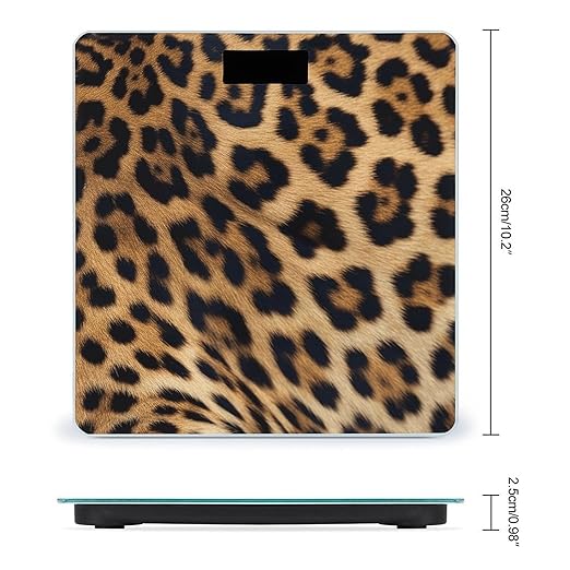 Rough Leopard Print Scale for Body Weight Digital Bathroom Scale Accurate Smart Weight Scales with Large Display Weighing Machine High Precision Scales