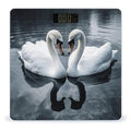 Geese on The River Scale for Body Weight Anti-Slip Tempered Glass Digital Bathroom Scales Clear LCD Display Weighing Scale Safe Rounded Corners Smart Scales