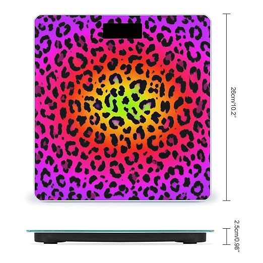 Digital Bathroom Weighing Scale Energy Saving Scale Smart Scale for Body Weight Hot Pink Purple Cheetah Leopard Print