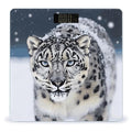 Blue Eyed Snow Leopard Scale for Body Weight Highly Accurate Digital Bathroom Scale Sturdy Tempered Glass Weighing Scales with LCD Display Fashion Body Fat Smart Scales 400lb