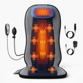 Vibration Back Massager with Heat for Chair Massage Pad with Neck Support Short Plush Cover Seat Cushion for Seniors Office Workers &amp FamilyFatigue &amp Pain Relief in OfficeHome &amp Trav