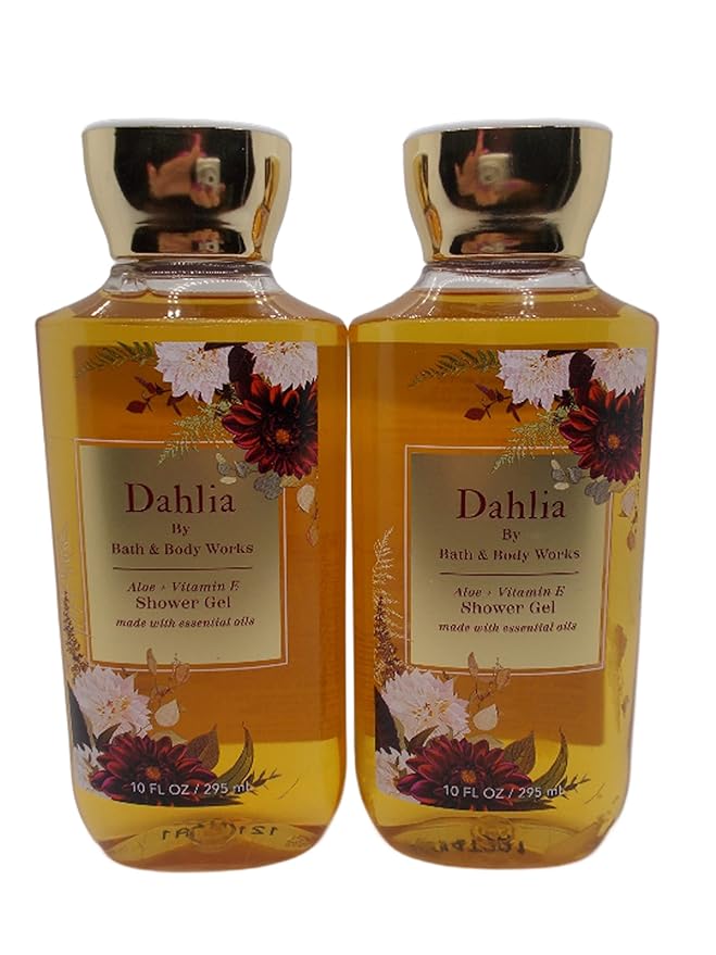 Bath &amp Body Works Dahlia Shower Gel Gift Sets 10 Oz 2 Pack (Dahlia) 20 ounces