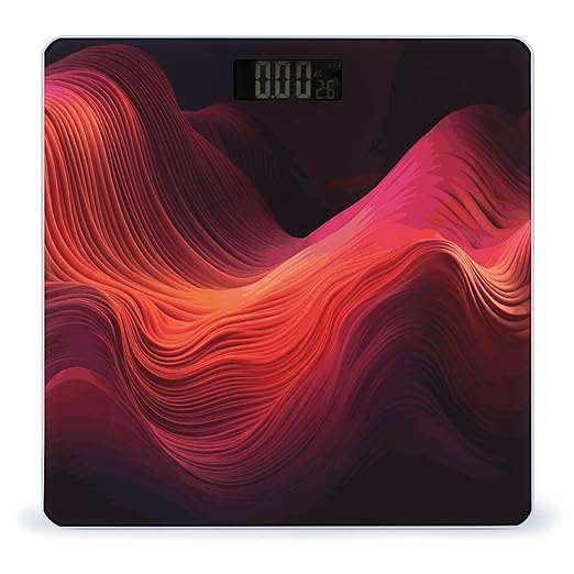 Gradient Red Bathroom ScaleHighly Accurate Digital Weighing Machine for People Bright LED Display Weight Scale for The Aldult Home Use