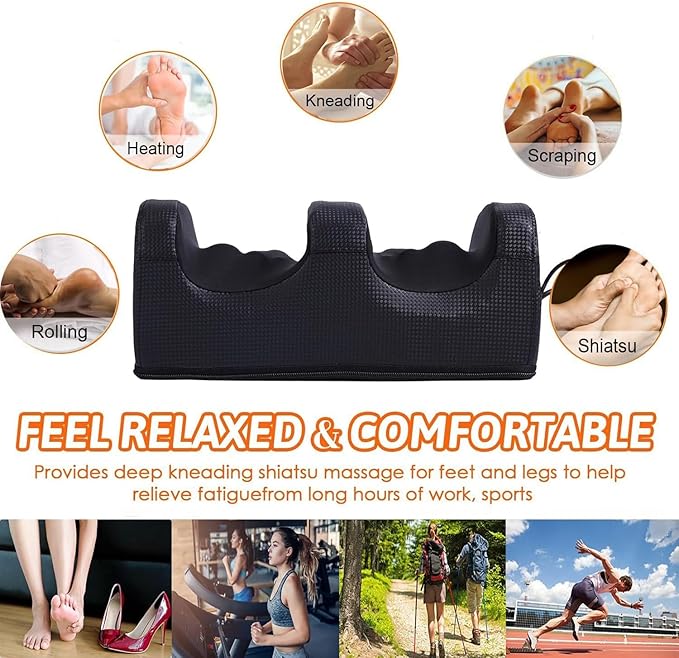 Foot Massager with Heat Shiatsu Foot Massager Machine with Massage Roller Feet Massage for Plantar Fasciitis Pain Relief Promotes Blood Circulation Gifts for Women &amp Men