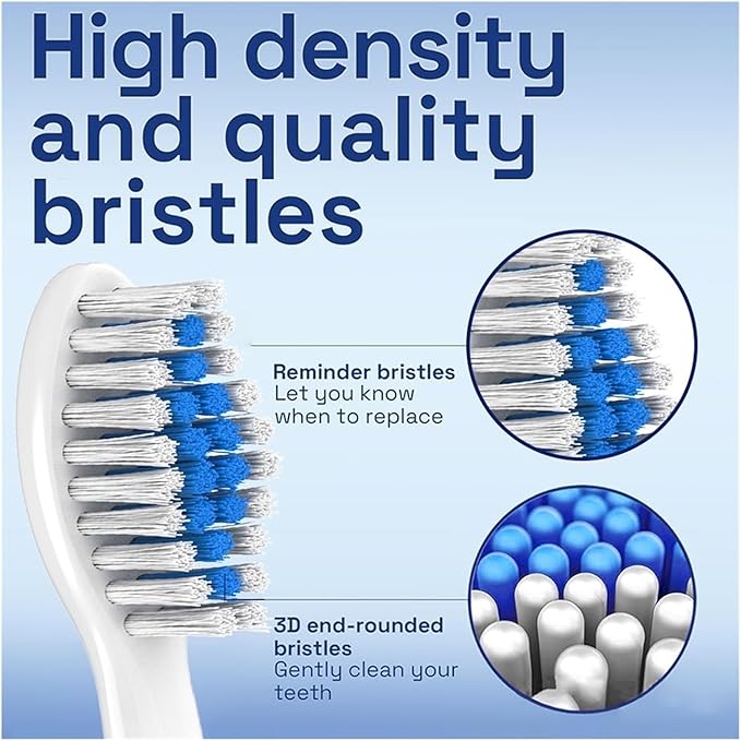 Replacement Toothbrushes Head Compatible for 1100 2100(White-8 Pcs)