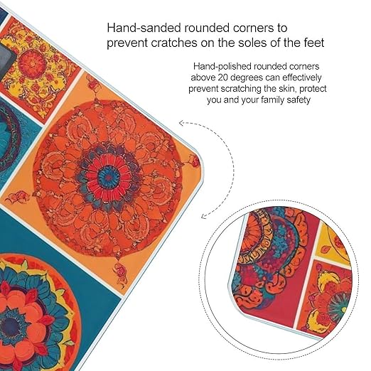 Smart Scale for Body Weight Digital Bathroom Weighing Scale Energy Saving Scale Vintage Oriental Mandala