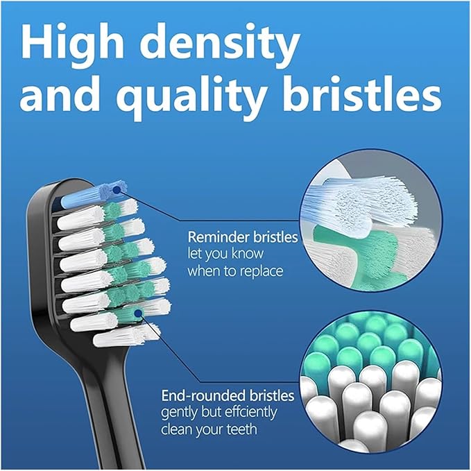 Replacement Toothbrush Heads for Waterpik Complete Care 9.0 (CC-01) and 5. (WP-862) Electric Replacements(5 PCS WT)