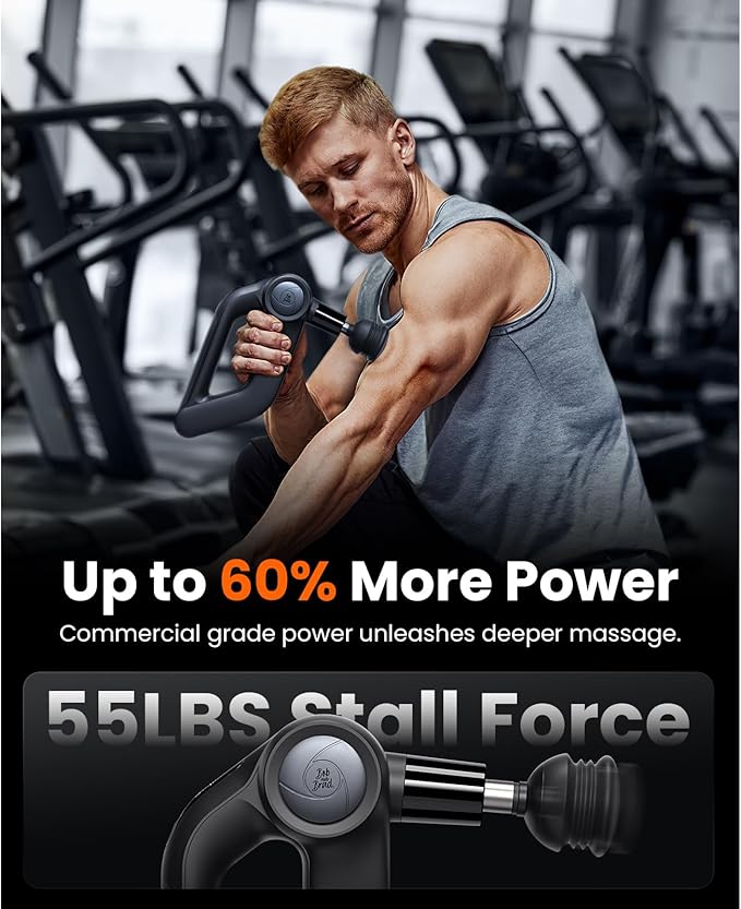 BOB AND BRAD D5 Pro Plus Massage Gun with Heat FSA-HSA Eligible 13mm Amplitude Deep Tissue Percussion Massage Gun with Max Power for Muscle Therapy Professional Muscle Massager
