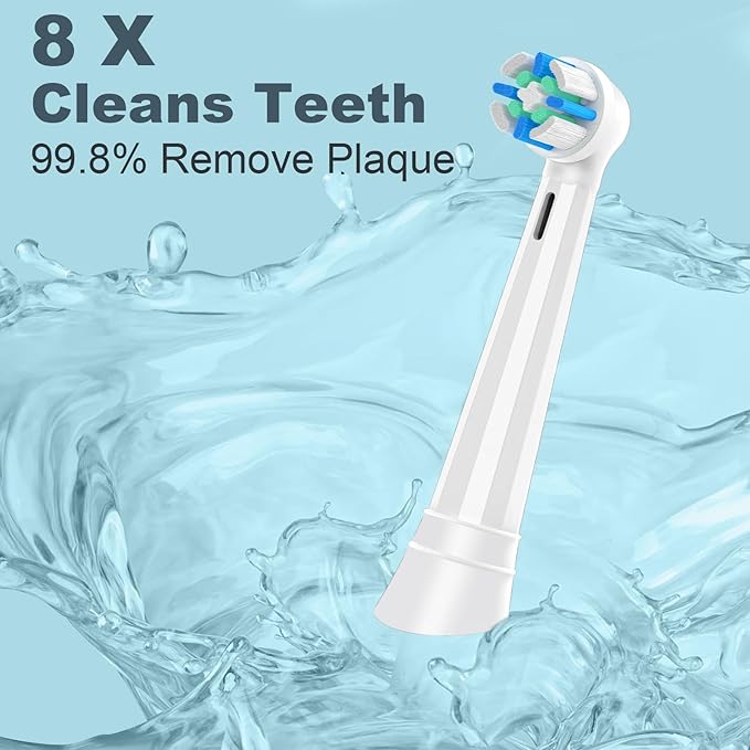 12 PCS Replacement Heads Compatible with Oral B IO 2/3/4/5/6/7/8/9/10/Deep Clean Series Electric Toothbrush Medium Softness Brush Heads Compatible with Oral B IO for Teeth and Gums Care (White)