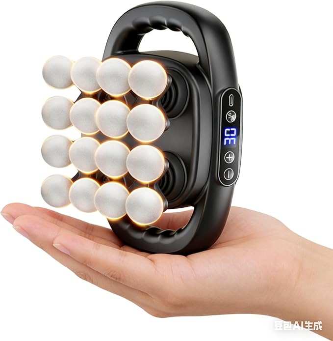 Mini 16 Head Massage Gun Set Mini 16-Drive 8-Head Massage Gun Deep Tissue with 30 Levels &amp 3 Modes for Thighs Arms Waist Back