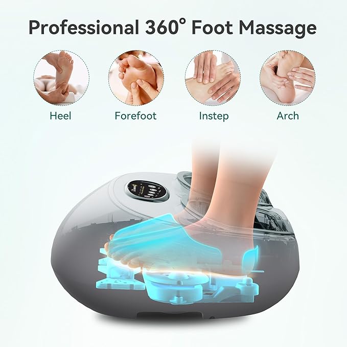 Snailax Shiatsu Foot Massager with Heat Compression Vibration Electric Foot Massager Machine for Plantar Fasciitis NeuropathyKneading Foot Warmer with Remote Control Size 13