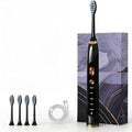 Magnetic Levitation Sonic Adult Electric Toothbrush USB Charging Fully Automatic Vibrating Soft Bristled Toothbrush Provide 5 Cleaning Modes 3 Intensities 4 Soft Brush Heads. (Midnight Darkness)