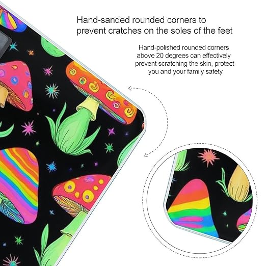 Automatic Switch Digital Bathroom Weighing Scale Smart Scale for Body Weight Goth Gothic Magic Hippie Trippy Mushrooms