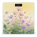 Pink and Purple Flower Watercolor Bathroom Scale for Body Weight LCD Display Digital Bathroom Scale Tempered Glass Bathroom Weight Scales Fashion Smart Scales for Home Bedroom 400 Lb
