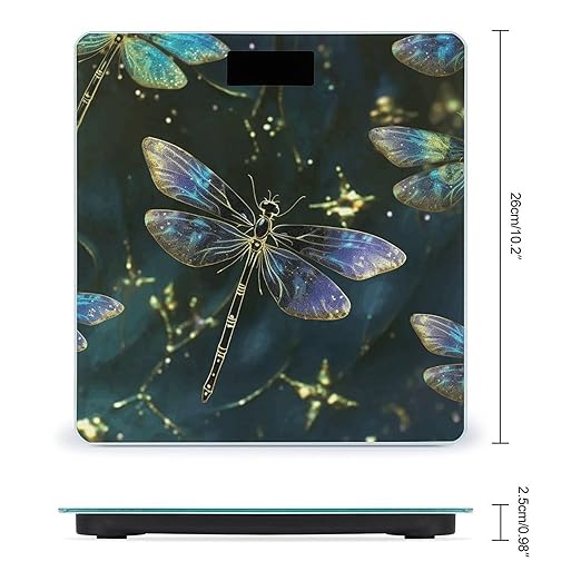 Dragonfly Bathroom Scale Ultra-Bright Liquid Crystal Screen Weight Scale Accurate Bathroom Body Scales for Body Weight Bathroom Pet Home Bedroom Gift-Giving