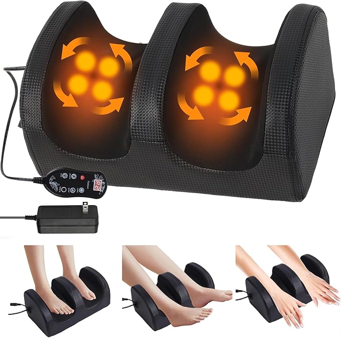 Foot Massager with Heat Shiatsu Foot Massager Machine with Massage Roller Feet Massage for Plantar Fasciitis Pain Relief Promotes Blood Circulation Gifts for Women &amp Men