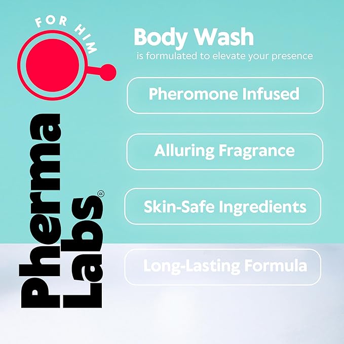 Men's Body Wash with Pheromones 9.6 Fl Oz (All Night Scent)