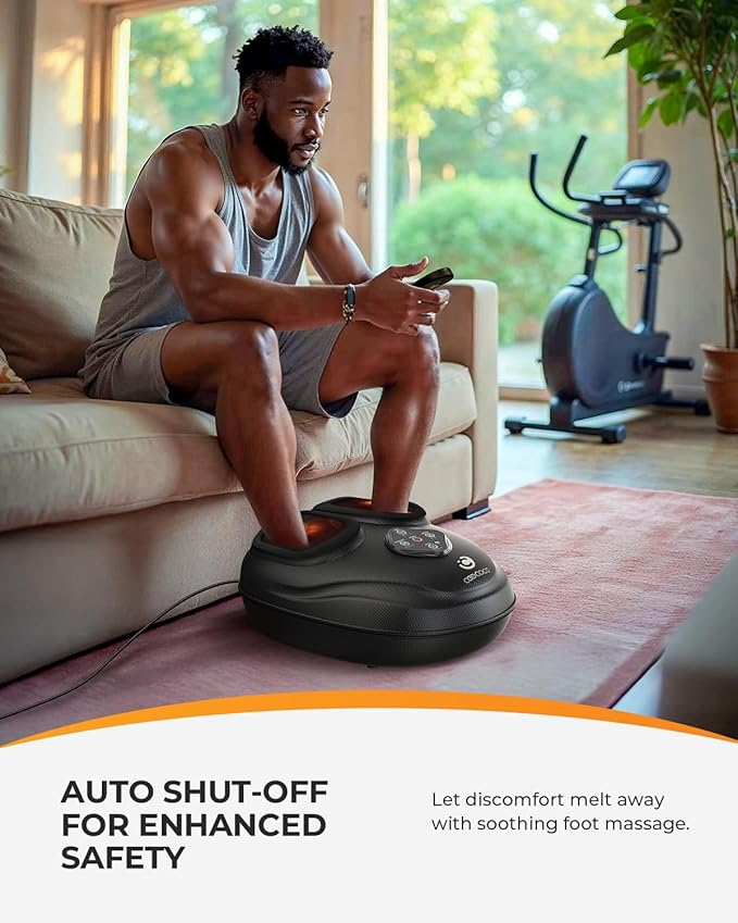 CooCoCo HSA Store Eligible Foot Massager with Heat Plantar Fasciitis Feet Massager with Remote Deep Kneading &amp Compression FSA Foot Warmer for Home Office Neuropathy Pain Relief for Feet
