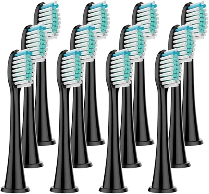 8/12/16PCS Replacement Toothbrush Brush HeadsCompatible for Phili Electric Handles(12pcs Black)