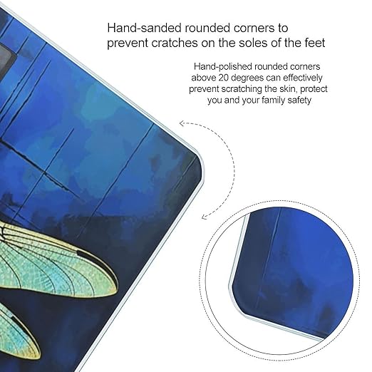 Blue Dragonfly Scale for Body Weight Highly Accurate Digital Bathroom Body Scale Digital Bathroom Scales for People Anti-Slip Large LCD Display Smart Scales