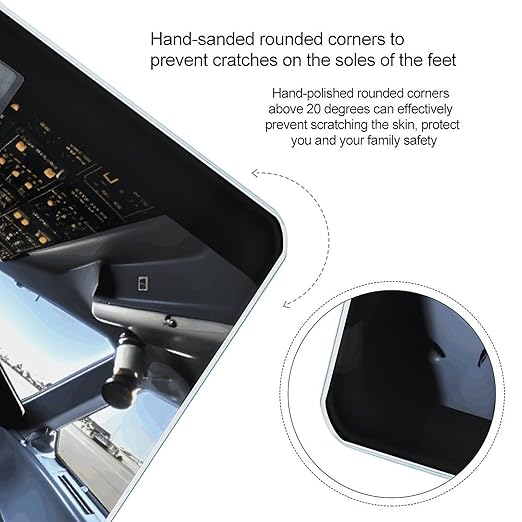 Airplane Cockpit Scale for Body Weight High Precision Digital Weight Scales with LCD Display Anti-Slip Sturdy Slim Tempered Glass Bathroom Scale for Home Use