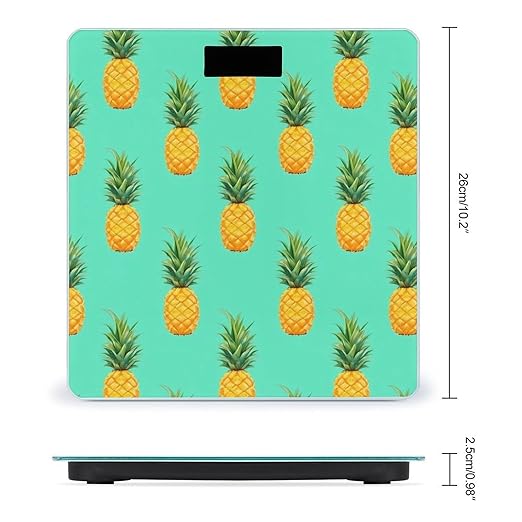 Automatic Switch Digital Bathroom Weighing Scale Smart Scale for Body Weight Tropical Pineapples
