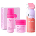 Evereden Happy Face DUO Barbie Edition &amp Cloud Body Wash Coconut Splash Set: Multi-Vitamin Kids Face Wash &amp Cream Fun Foamy Toddler Body Wash &amp Barbie Gift Bundle - Gentle Clean &amp